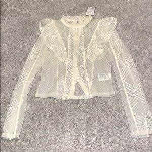 Lace long sleeve shirt